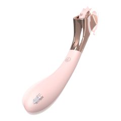   Sex HD - vodootporni vibrator na baterije i kotačić za stimulaciju (roza)
