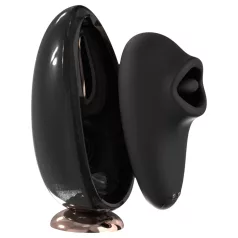 Sex HD Mirror - vibrator za lizanje s grijanjem - crni