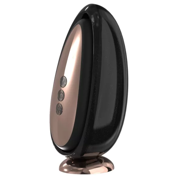 Sex HD Mirror - vibrator za lizanje s grijanjem - crni