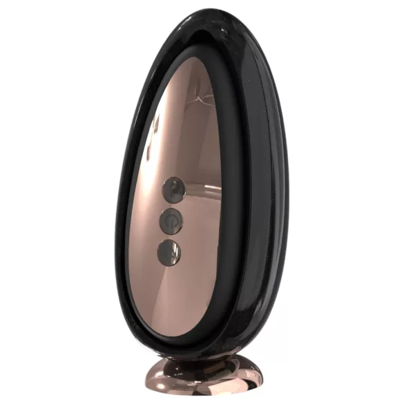Sex HD Mirror - vibrator za lizanje s grijanjem - crni