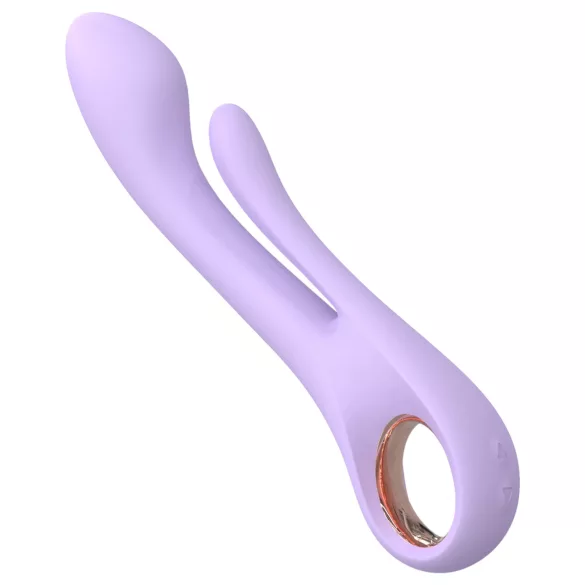 Sex HD Kaethe - vibrator s nastavkom za klitoris - silikon - ljubičasta