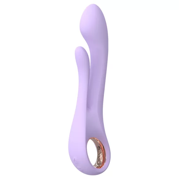 Sex HD Kaethe - vibrator s nastavkom za klitoris - silikon - ljubičasta