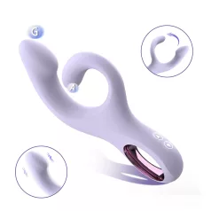   Sex HD - G-točka vibrator s ručkom za klitoris (ljubičasti)