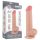 Lovetoy - dvoslojni dildo s testisima - prirodna boja - 20,8 cm