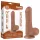 Lovetoy - dildo s testisima - dvostruki sloj - 18,3 cm - natur