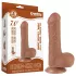 Lovetoy - dildo s testisima - dvostruki sloj - 18,3 cm - natur