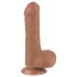 Lovetoy - dildo s testisima - dvostruki sloj - 18,3 cm - natur