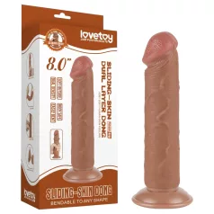   Lovetoy - realistični dildo s vakuum postoljem - dvostruki sloj - 20 cm - bež