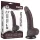 Lovetoy - dildó s vakuumskom bazom - dvostruki sloj - 19,5 cm - smeđa