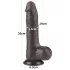 Lovetoy Sliding-Skin - realistični dildo s testisima - dvostruki sloj - 20 cm