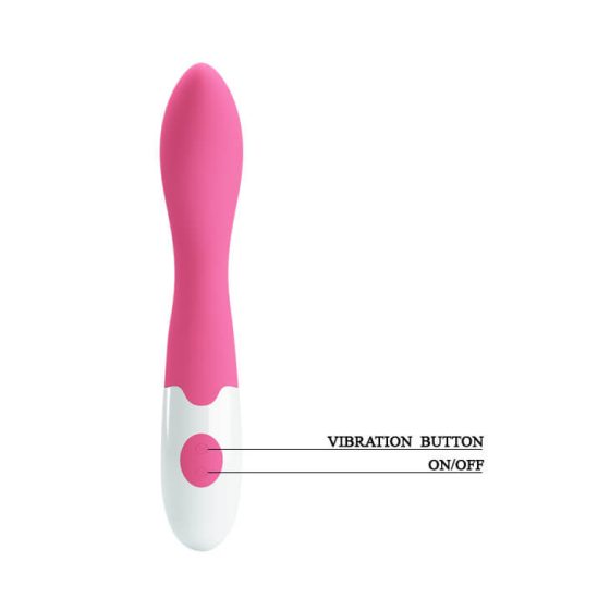Pretty Love Bishop - vodootporni vibrator za G-točku (ružičasto-bijeli)