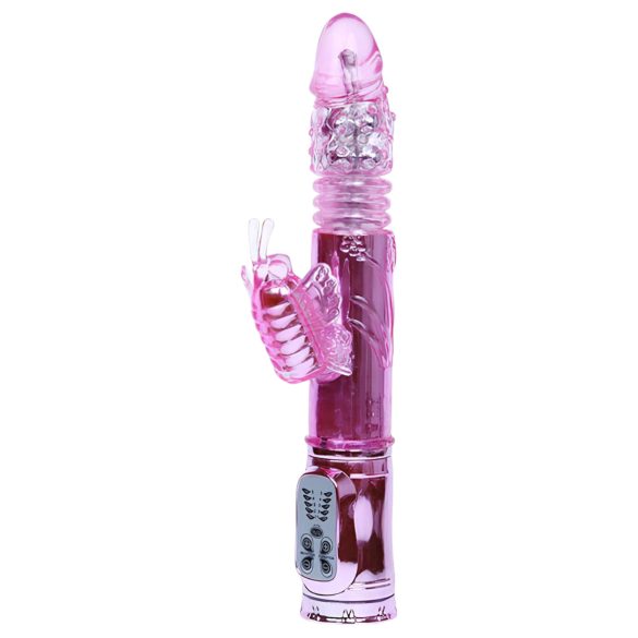 Baile - leptirasti vibrator s klitorisičnim nastavkom (pink)