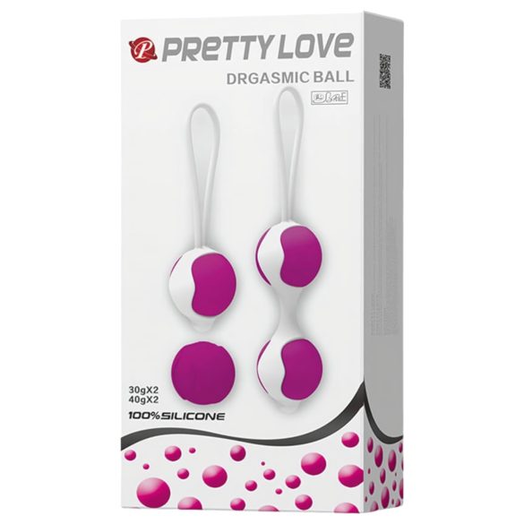Pretty Love Orgasmic - set kuglica za varijacije (bijelo-ljubičasto)