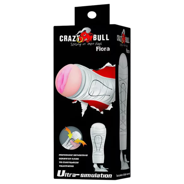 Crazy Bull - masturbator s prijanjajućom podlogom - prirodna boja