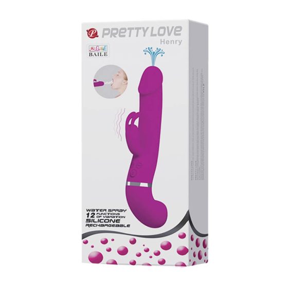 Pretty Love Henry - bežični, klitoralni vibrator za prskanje (ružičasti)