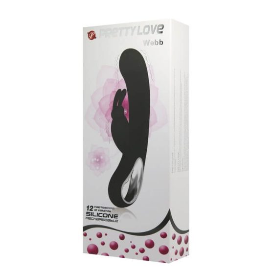 Pretty Love Webb - vibrator za klitoris na baterije, vodootporan (crni)
