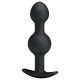 Pretty Love - analni dildo s unutarnjim kuglicama (crni)