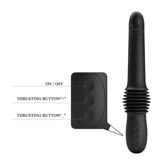 Pretty Love Pazuzu - vibrator s potiskom od žira (crni)