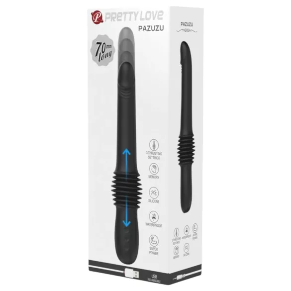 Pretty Love Pazuzu - vibrator za umetanje glavice - crni