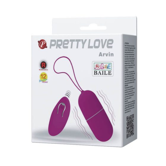 Pretty Love Arvin - radio, vibrirajuće jaje (ružičasto)