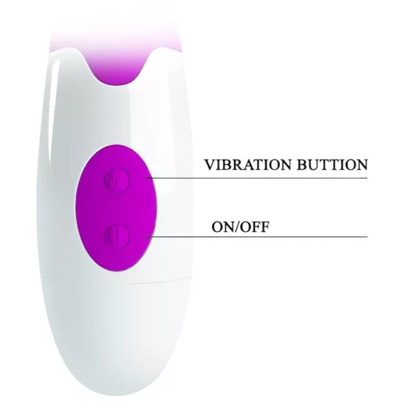 Pretty Love Peter - vibrator s dodatkom za klitoris - ljubičasti silikon