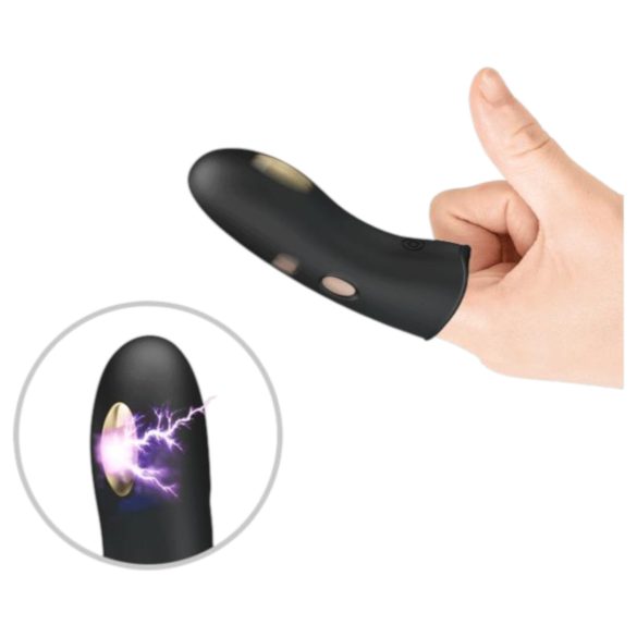 Pretty Love Marico - elektro stimulirajući prstni vibrator (crni)