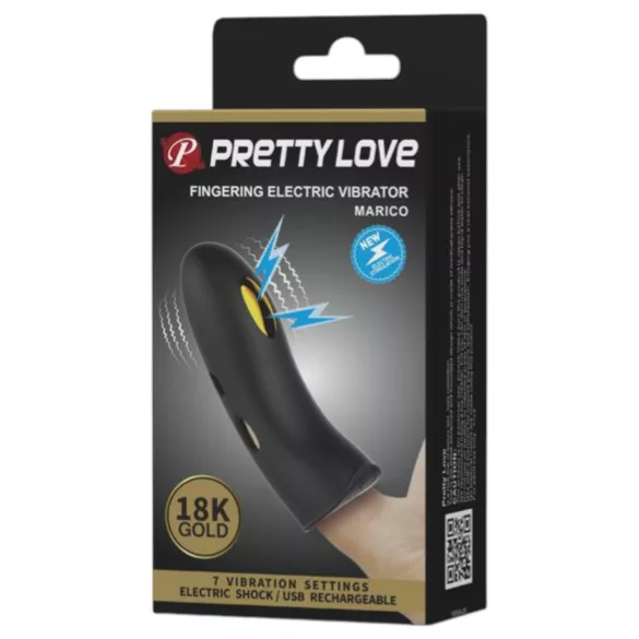 Pretty Love Marico - elektro stimulator za prst - crni