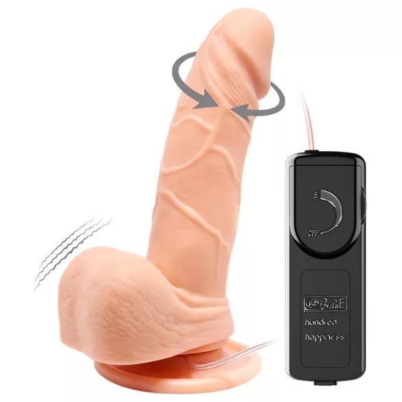 Baile Barbara Mark - realistični rotirajući vibrator - 15 cm - natur