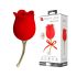 Pretty Love Rose Lover - 2u1 vibrator s jezikom (crveni)