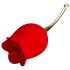 Pretty Love Rose Lover - 2u1 vibrator s jezikom (crveni)