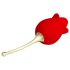 Pretty Love Rose Lover - 2u1 vibrator s jezikom (crveni)
