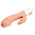 Pretty Love Easter Bunny - vibrator s dodatkom za klitoris - silikonski - natur