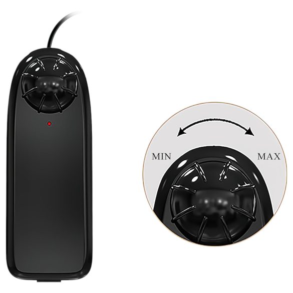 Baile Zebulon - realistični vibrator s testisima - 19 cm - natur