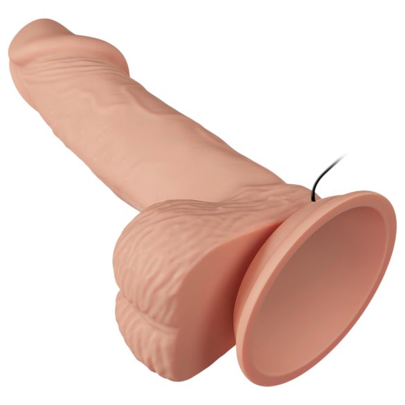 Baile Zebulon - realistični vibrator s testisima - 19 cm - natur