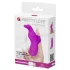 Pretty Love Bunny - mini vibrator za prst s ušima - silikon ljubičasta