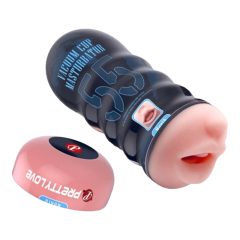   Pretty Love Vacuum Cup - realistični masturbator s ustima (prirodni)