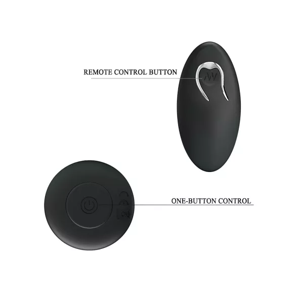 MR. PLAY - analni vibrator na daljinsko upravljanje - punjivi - crni