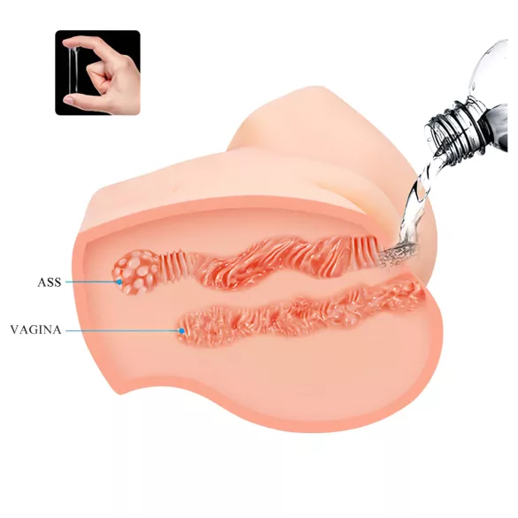 Crazy Bull - realistični vibracijski masturbator u obliku guze - natur
