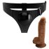 Pretty Love jahač — univerzalni pojas s dildo dodatkom, 17 cm (crna)