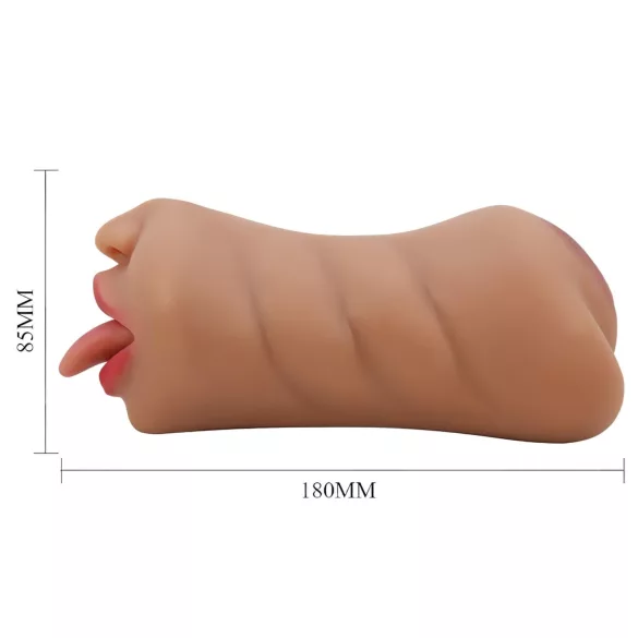 Crazy Bull - masturbator u obliku usta i vagine - prirodna boja