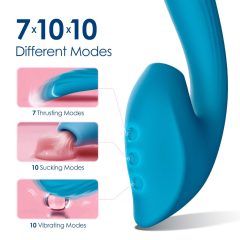   Vibeconnect - vodootporni vibrator G-točke i stimulator klitorisa (plavi)