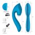 Vibeconnect - vodootporni G-spot vibrator i klitoralni stimulator (plavi)
