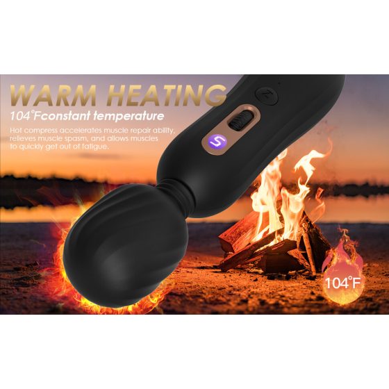 Seawind Myron - punjivi grijaći masažni vibrator (crni)