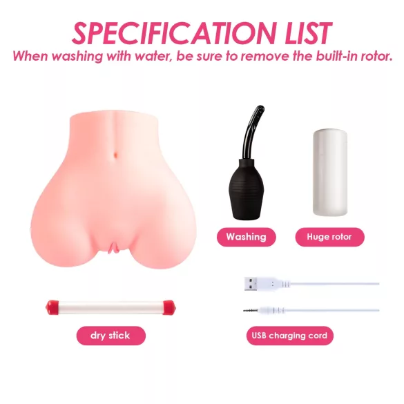 Vibeconnect - torzo masturbator s pametnim upravljanjem - natur