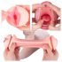 Vibeconnect - realistična usta i vagina masturbator (prirodna-crna)