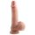 Dual Density - realistično dildo s testisima i vakuumskom podlogom - 18cm (natur)