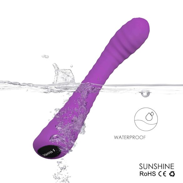 Sex HD Sunshine - punjivi, rebrasti G-točka vibrator (ljubičasti)