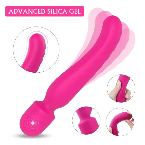 Sex HD Iris - vibrator s 2 motora, grijaća funkcija, masažer, silikon, roza