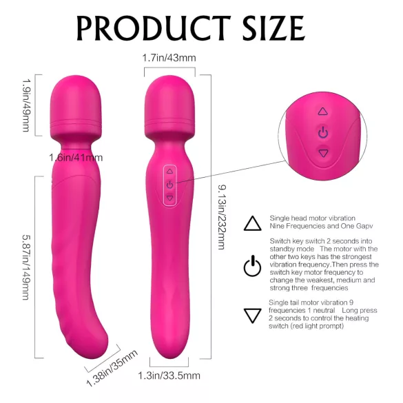 Sex HD Iris - vibrator s 2 motora, grijaća funkcija, masažer, silikon, roza