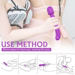  Sex HD Iris - punjivi vibrator za masažu s 2 motora (ljubičasta)